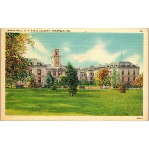 Post Cards, Vintage, Mahan Hall, US Naval Academy, Annapolis, Md, PC34